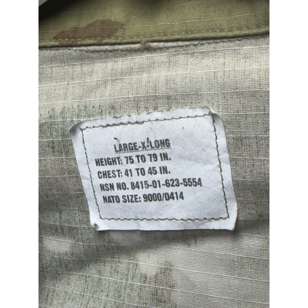 Army Combat Military BDU Mens Large-XL Camouflage Button Down - Picture 7 of 11